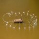 Home MLD 20/WW micro LED-es fényfüzér, 2 m / 20 db melegfehér micro LED, állófényű, átlátszó vezeték, gombelemes, dugó alakú elemtartó, beltéri kivitel