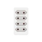 Home NV 24/WH hálózati elosztó, 4 EURO aljzat gyermekvédelemmel ellátva, max. 4 x 500 W, fehér