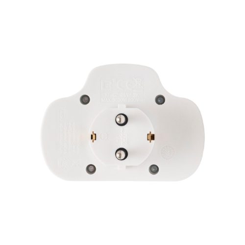 Home NVK 3/WH hálózati elosztó, kapcsolós 3 aljzat ( 1 földelt + 2 euró ), 250 V ~/ 50 Hz / 16 A / 3500 W