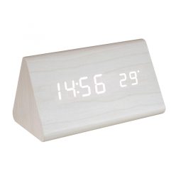   Home OC 07 digitális LED ébresztőóra, tapsra aktiválható fehér kijelző, dátum és hőmérséklet kijelzés, ébresztés, elemes tápellátás
