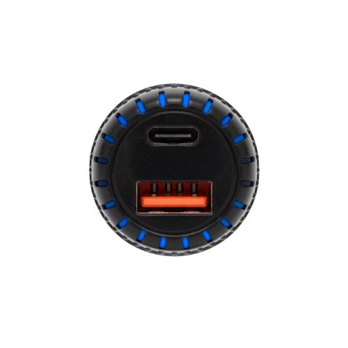 SAL SAU34AC autós USB töltő, 2in1, USB-A, USB-C, gyorstöltő, dupla töltő