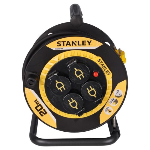 STANLEY SXCR-111 kábeldob, max. 3000 W, IP44, H07RN-F 3G1,5 mm² 20m kábel, kül- és beltéri kivitel