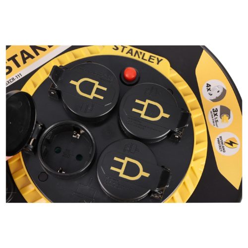 STANLEY SXCR-111 kábeldob, max. 3000 W, IP44, H07RN-F 3G1,5 mm² 20m kábel, kül- és beltéri kivitel