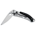 True Utility Skeletonknife, TU571K, 4 cm rozsdamentes acél penge, eloxált alumínium tok, karabiner rögzítési pont, jobb és balkezes