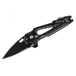   True Utility Smartknife+, TU6869, 15 in 1, mágneses bitfej tartó, kábelcsupaszoló, homokfúvott rozsdamentes acél, 5,5 cm penge