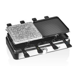   Zilan ZLN8863 raclette grill, 1500 W, 2 az 1-ben, alumínium sütőlap, tapadásmentes bevonat, hőfokszabályozó, kiegészítők