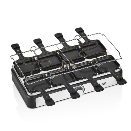Zilan ZLN8863 raclette grill, 1500 W, 2 az 1-ben, alumínium sütőlap, tapadásmentes bevonat, hőfokszabályozó, kiegészítők