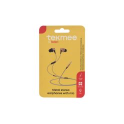   Tekmee Sztereo Fülhallgató mikrofonnal 3,5 mm- Jack "Metal"