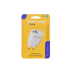 Tekmee hálózati gyorstöltő/20W-Type-C és USB