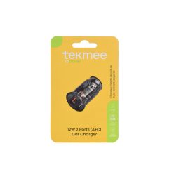 Tekmee Autós Töltő (átlátszó) / 12W - Type C / USB