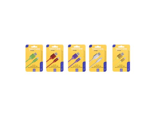 Tekmee szilikon töltőkábel 1m 2A -Lightning (iPhone) / USB
