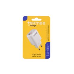 Tekmee hálózati töltő/12W -Type-C és USB