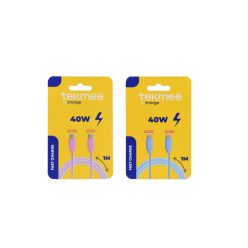   Tekmee gyorstöltő kábel (BiColor) 1m max 40W- Type C / Type C