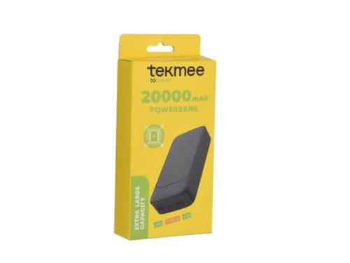 Tekmee Powerbank (USB - Type C - USB) 20 000mAh / 12W