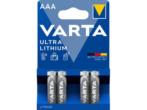 Varta LR03 AAA Lithium Proffesional 1,5V B4 elem