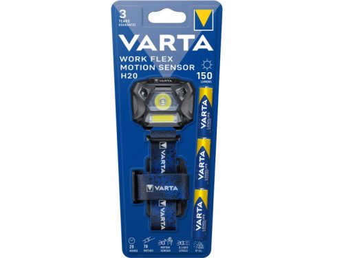Varta elemlámpa Head LED 3W Work Motion H20 3xAAA 150lm