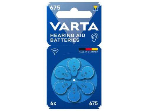 Varta hallókészülék elem 675 B6 (PR44)