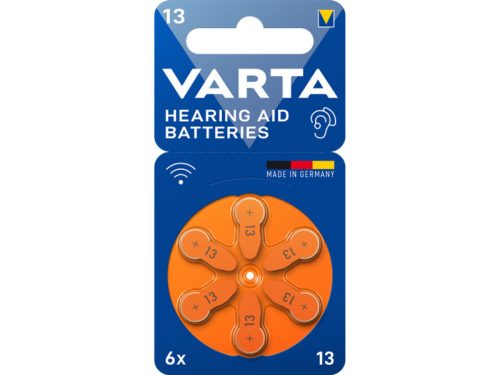 Varta hallókészülék elem 13 B6 (PR48)