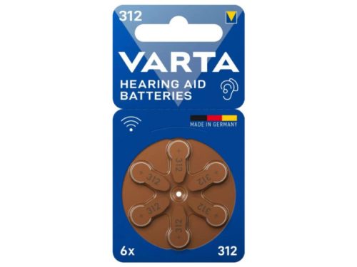 Varta hallókészülék elem 312 B6 (PR41)