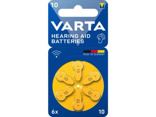 Varta hallókészülék elem 10 B6 (PR70)