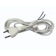 UltraTech dugvillás csatlakozó, 3m vezetékkel, fehér, 2x0,75mm2, H03VVH2-F lapos kábellel