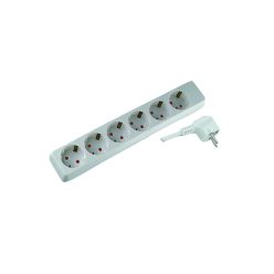   UltraTech 6-os elosztó, 1,5m 3x1mm2 vezetékkel16A, 3x1mm2 H05VV-F vezetékkel, földelt, gyermekv