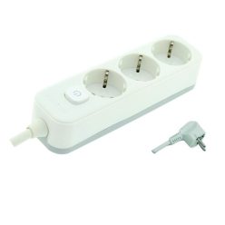   UltraTech elosztó 3-as, kapcsolóval, 5m kábellel, dugvillával, 16A, 3x1,5mm2 H05VV-F vezetékkel,