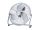 UltraTech ventilátor, padló 100W, 3 lapátos, fém, krómozott, UT-F100