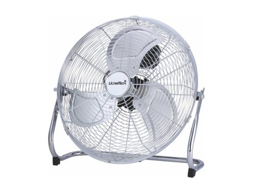 UltraTech ventilátor, padló 100W, 3 lapátos, fém, krómozott, UT-F100