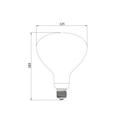 UltraTech infrasatin 150W 240V E27 R125