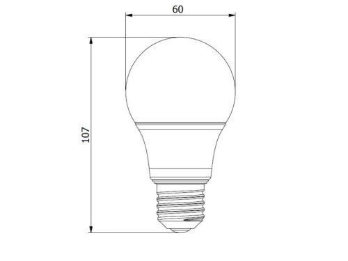 UltraTech LED normál izzó E27 8,5W LITE 806lm 4000K 180° 10000óra
