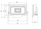 UltraTech LED reflektor, 10W LITE, 4000K, 800lm, fekete 110°, IP65, 25000 óra