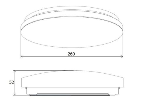 UltraTech LED mennyezeti lpt. 14W 1250lm 3000/4000/6500K IP20 260x52mm UT-LEDL1250 (UT-LEDL