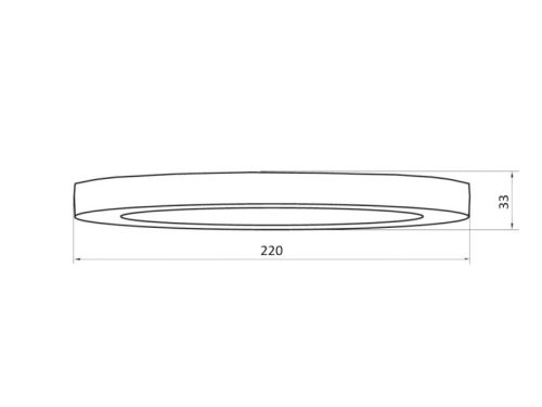 UltraTech LED mennyezeti lpt. lapos kerek 18W 1440lm 3000/4000/6500K IP20 UT-LEDL1440P