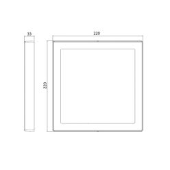   UltraTech LED mennyezeti lpt. lapos szögletes 18W 1440lm 3000/4000/6500K IP20 UT-LEDL1440QN