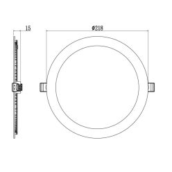   UltraTech LED süllyesztett lpt. kerek 18W 1440lm 3000/4000/6500K IP20 50.000óra UT-LEDL1440R