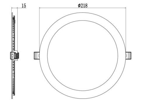 UltraTech LED süllyesztett lpt. kerek 18W 1440lm 3000/4000/6500K IP20 50.000óra UT-LEDL1440R