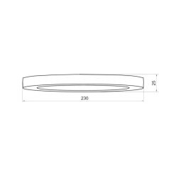   UltraTech LED mennyezeti lpt. 18W 1620lm 230x25mm 3000/4000/6500K IP20 UT-LEDL1620