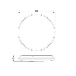   UltraTech LED mennyezeti lpt. 20W 1700lm 4000K IP44 UT-LEDL1700IP