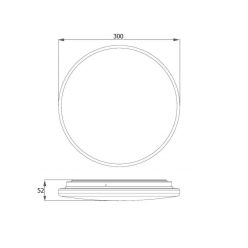   UltraTech LED mennyezeti lpt. 20W 1900lm 3000/4000/6500K IP20 (LEDL1700 HELYETT)