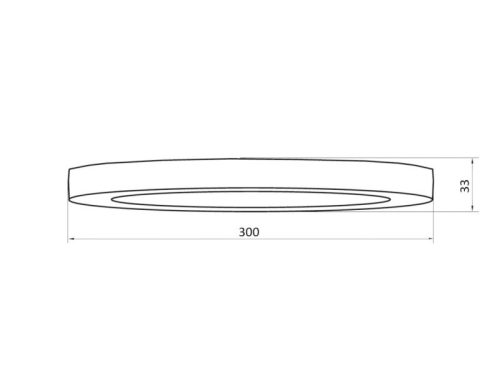 UltraTech LED mennyezeti lpt. lapos kerek 24W 1920lm 3000/4000/6500K IP20 UT-LEDL1920P