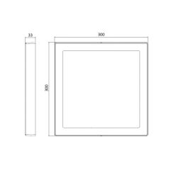   UltraTech LED mennyezeti lpt. lapos szögletes 24W 1920lm 3000/4000/6500K IP20 UT-LEDL1920QN