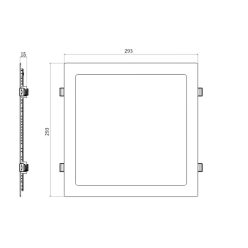   UltraTech LED süllyesztett lpt. szögletes 24W 1920lm 3000/4000/6500K IP20 50.000óra UT-LEDL1920Q