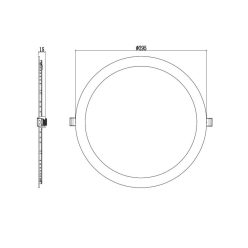   UltraTech LED süllyesztett lpt. kerek 24W 1920lm 3000/4000/6500K IP20 50.000óra UT-LEDL1920R