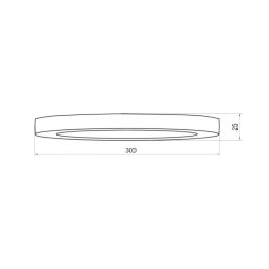   UltraTech LED mennyezeti lpt. 24W 2160lm 300x25mm 3000/4000/6500K IP20 UT-LEDL2160
