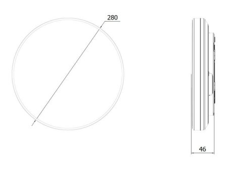 UltraTech LED mennyezeti lpt. 24W 2400lm 4000K IP54 280x46mm