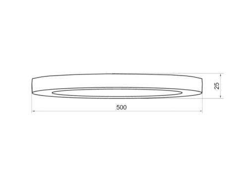UltraTech LED mennyezeti lpt. 42W 3600lm 500x25mm 3000/4000/6500K IP20 UT-LEDL3600