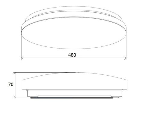 UltraTech LED mennyezeti lpt. 42W 4000lm 3000/4000/6500K IP20 kristály fényhatás 480x70mm, 50000
