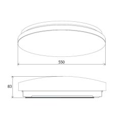  UltraTech LED mennyezeti lpt. 60W 5000lm 4000K IP20 "kristály" UT-LEDL5000S