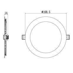   UltraTech LED süllyesztett lpt. kerek 12W 840lm 3000/4000/6500K IP20 50.000óra UT-LEDL840R